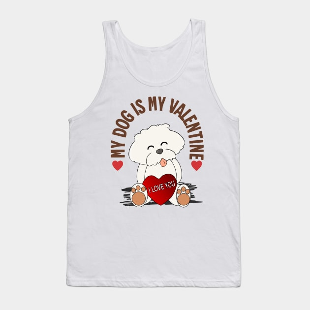 My Dog is My Valentine Tank Top by Cheeky BB